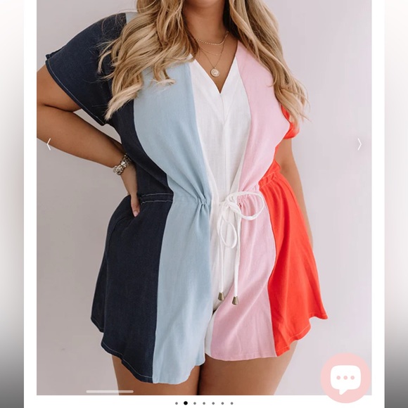 Colorblock Romper - Picture 3 of 4